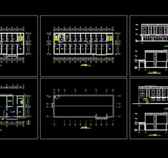 xx学生宿舍楼建筑图整套cad设计图
