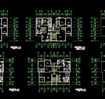 现代住宅户型CAD平面图9