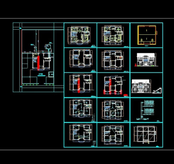 一套自建农村别墅cad设计施工图纸