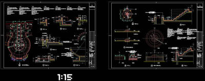 跌水池cad图景观细部
