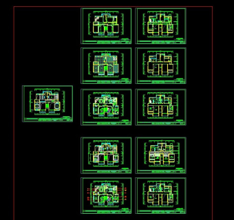 [北方]华泰小区楼中跃层cad施工设计