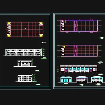 一套工厂内厂房建筑设计cad图