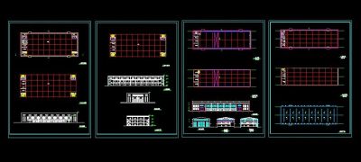 一套工厂内厂房建筑设计cad图