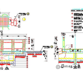 木栈道大样cad图素材