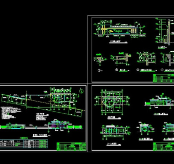 某厂房大门建筑cad施工图