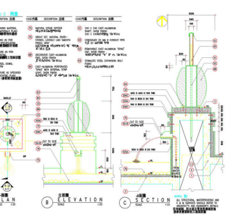 喷泉图纸cad