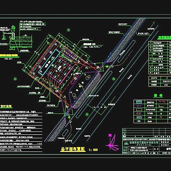 某大型加油站cad平面设计施工图