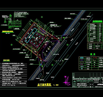 某大型加油站cad平面设计施工图