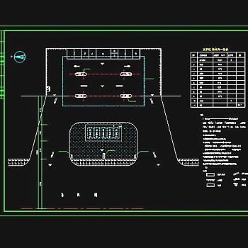 大型加油站设计总平面cad施工图纸