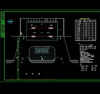 大型加油站设计总平面cad施工图纸