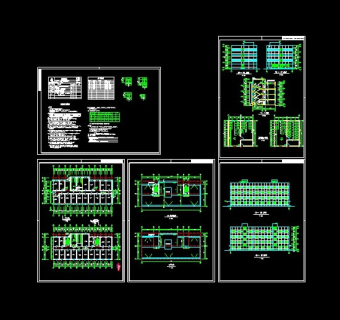 某制衣厂研发办公楼施工cad设计图