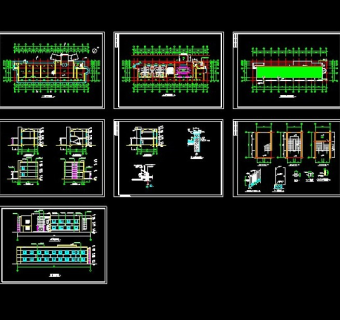 某工厂两层配套办公楼建筑cad方案图