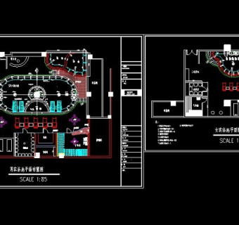 [湖南]某桑拿房建筑设计平面cad图纸