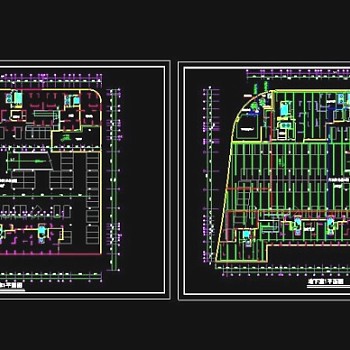地下车库设计cad平面布置图