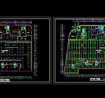 地下车库设计cad平面布置图