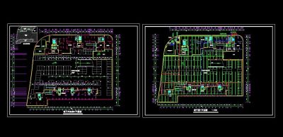 地下车库设计cad平面布置图