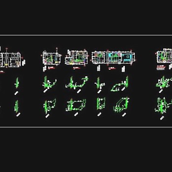 星级酒店客房及卫生间建筑设计cad