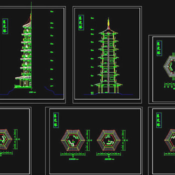 慧光塔cad图纸