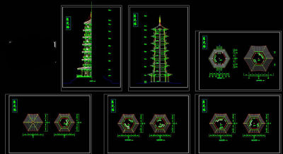 慧光塔cad图纸