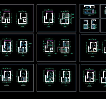 跃层户型家装CAD施工图纸