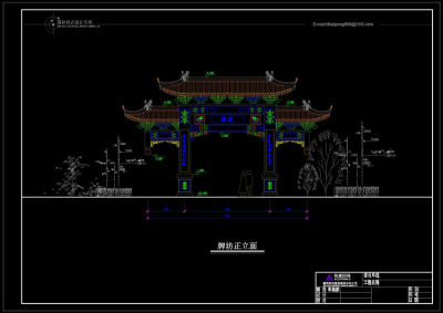 牌坊cad图稿素材