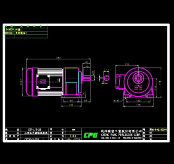 城邦齿轮减速电机CAD图纸
