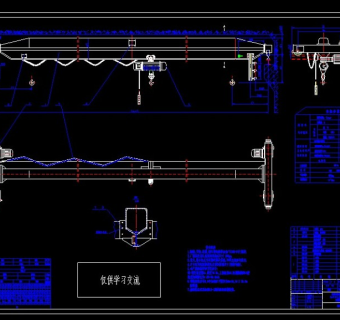 电动单梁起重机CAD设计图