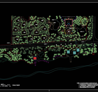 海滩公园cad图纸