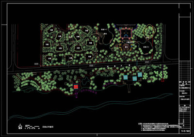 海滩公园cad图纸