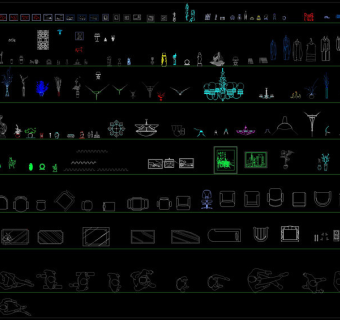 饰品装饰画人图库cad图纸