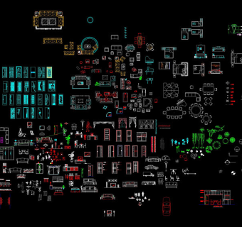 室内设计图库cad图纸