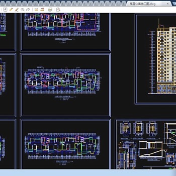某大型高层公寓CAD设计施工图纸