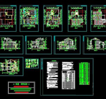 别墅建筑CAD图纸