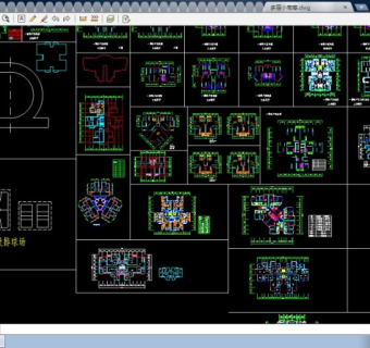 数十种多层与小高层单体户型cad图及