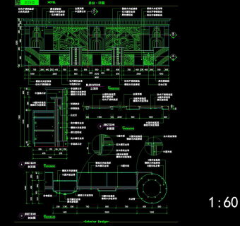 宾馆前台cad图稿