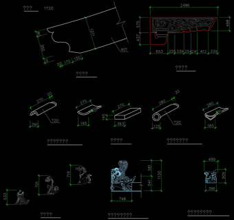 各种建筑零件cad图块