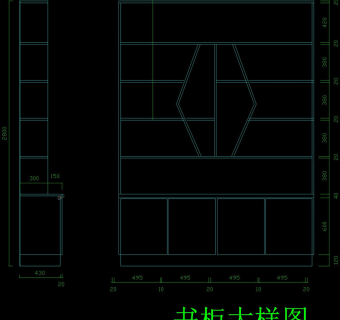 柜子素材cad图块