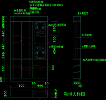 柜子cad图块素材