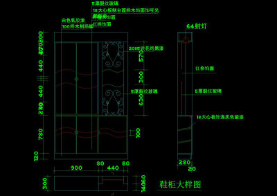 柜子cad图块素材