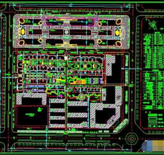 某商住一体小区整套平面规划cad设计图