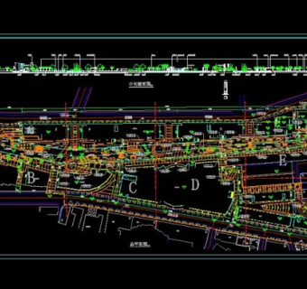 步行街景观设计施工CAD图纸