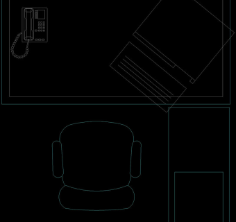 装潢设计办公桌cad图纸