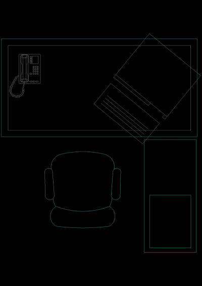 装潢设计办公桌cad图纸