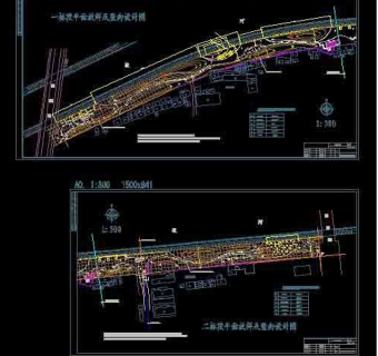 某运河公园全套cad施工图纸