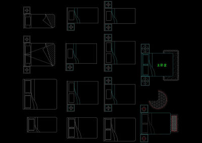 床图块cad图纸