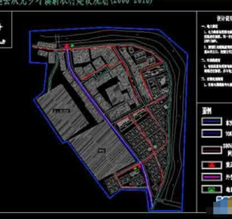 新农村建设电力电讯规划cad设计图