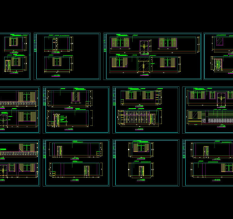 某单位大堂办公室装饰图立面cad图纸