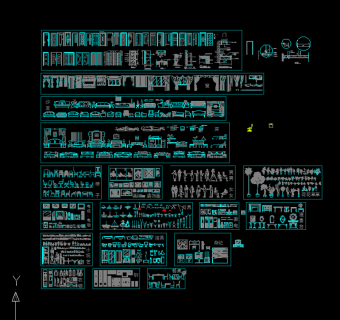 室内cad高水准立面图库