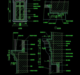 西式窗详图CAD