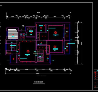 cad天花布局图